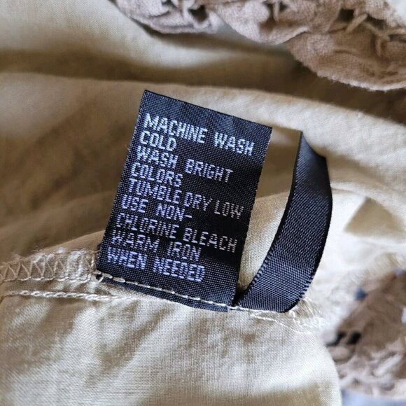 Lovestitch Linen Blend Cardigan Size Medium Bohemian Sheer Lightweight Crochet - Picture 3 of 8